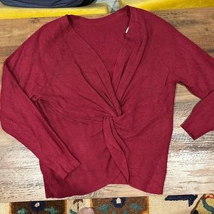 SOLD Burgundy Reversible Sweater Winter Fall